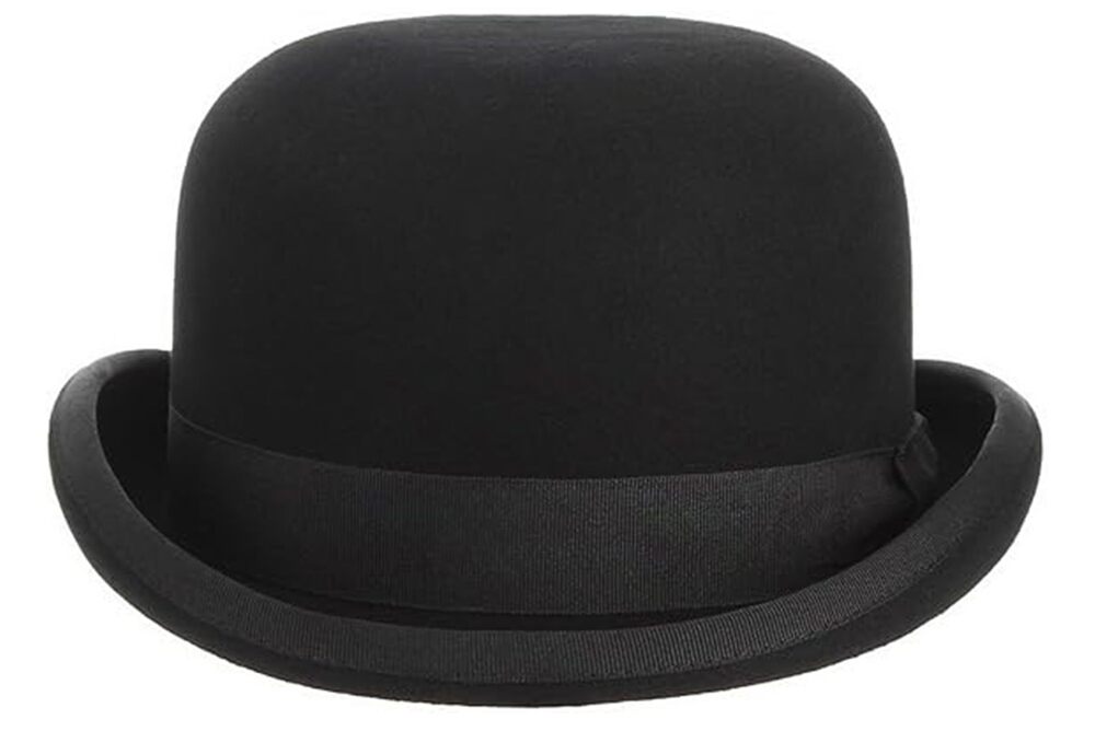 1526 Black Derby Hat 100% Wool Theater Quality Hat Bowler Hat Vintage